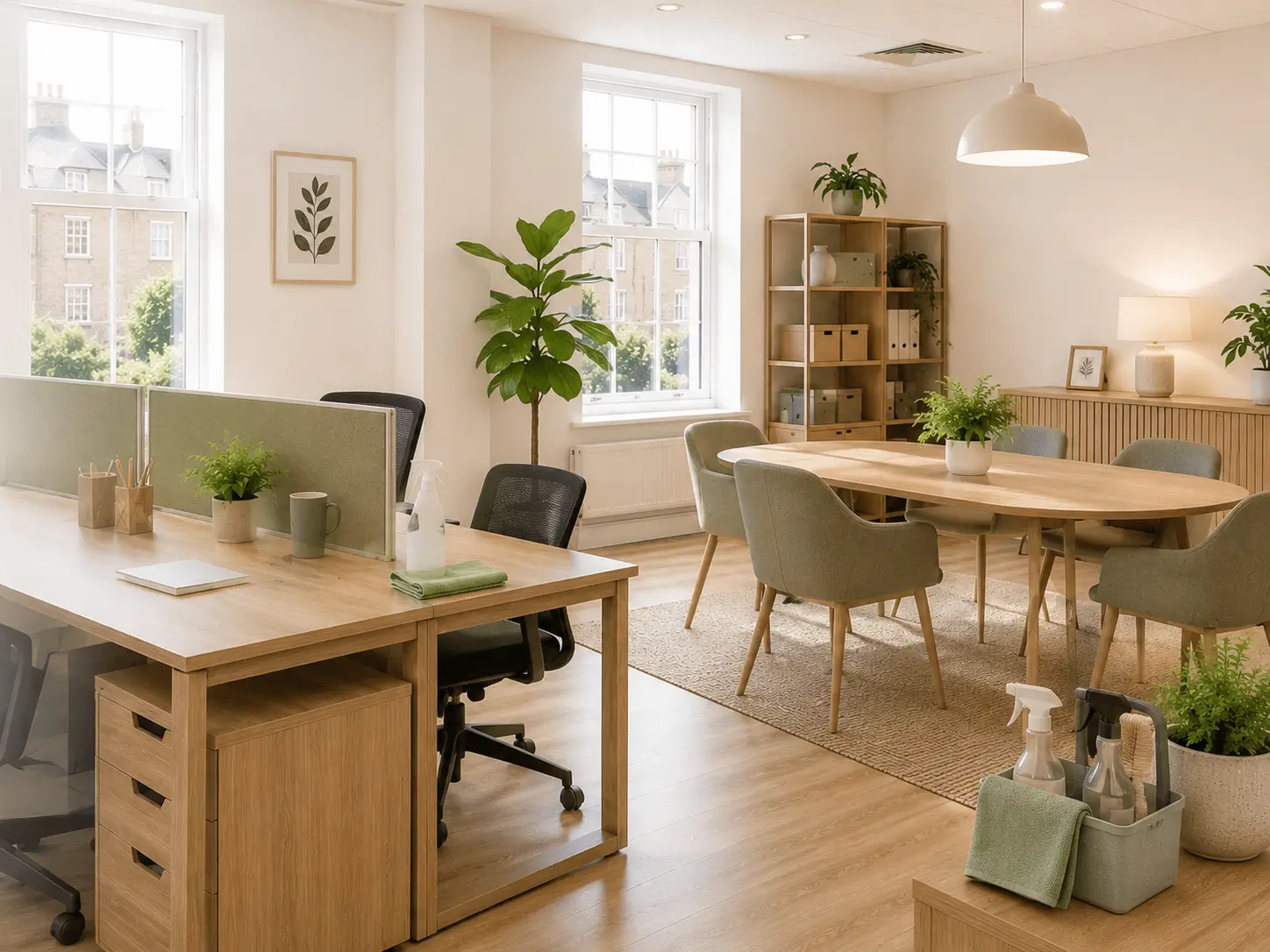 Clean and professional office reception ready for clients